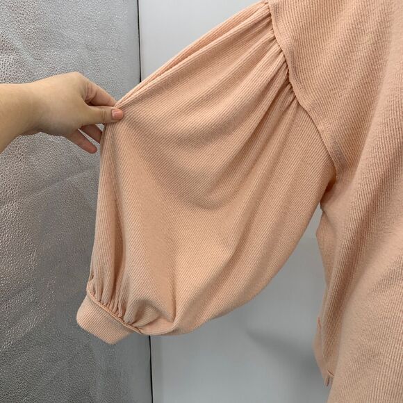 We The Free People Top Womens XS Extra Small Peach Winnie Turtleneck Oversized - Picture 4 of 15